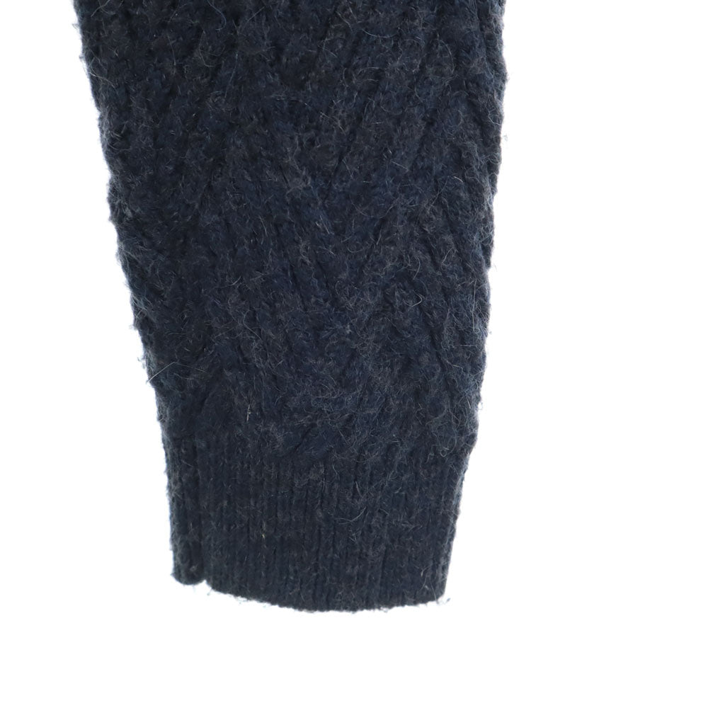 nano universe ナノユニバース 長袖 ロング セーター L ネイビー ニット レディース