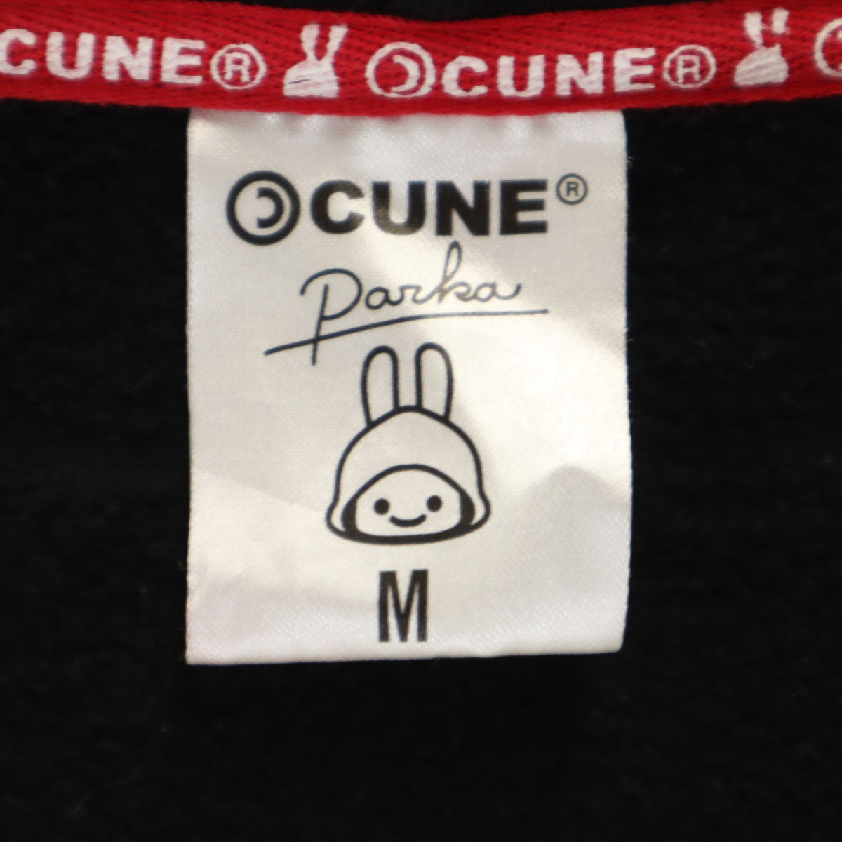 CUNE キューン バックプリント 長袖 スウェット ジップパーカー M ブラック レディース