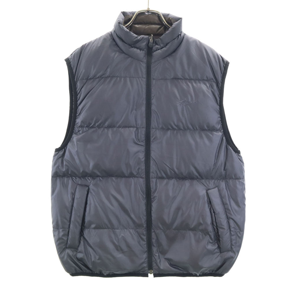 FIRSTDOWN ファーストダウン リバーシブル ダウンベスト L チャコールグレー メンズ