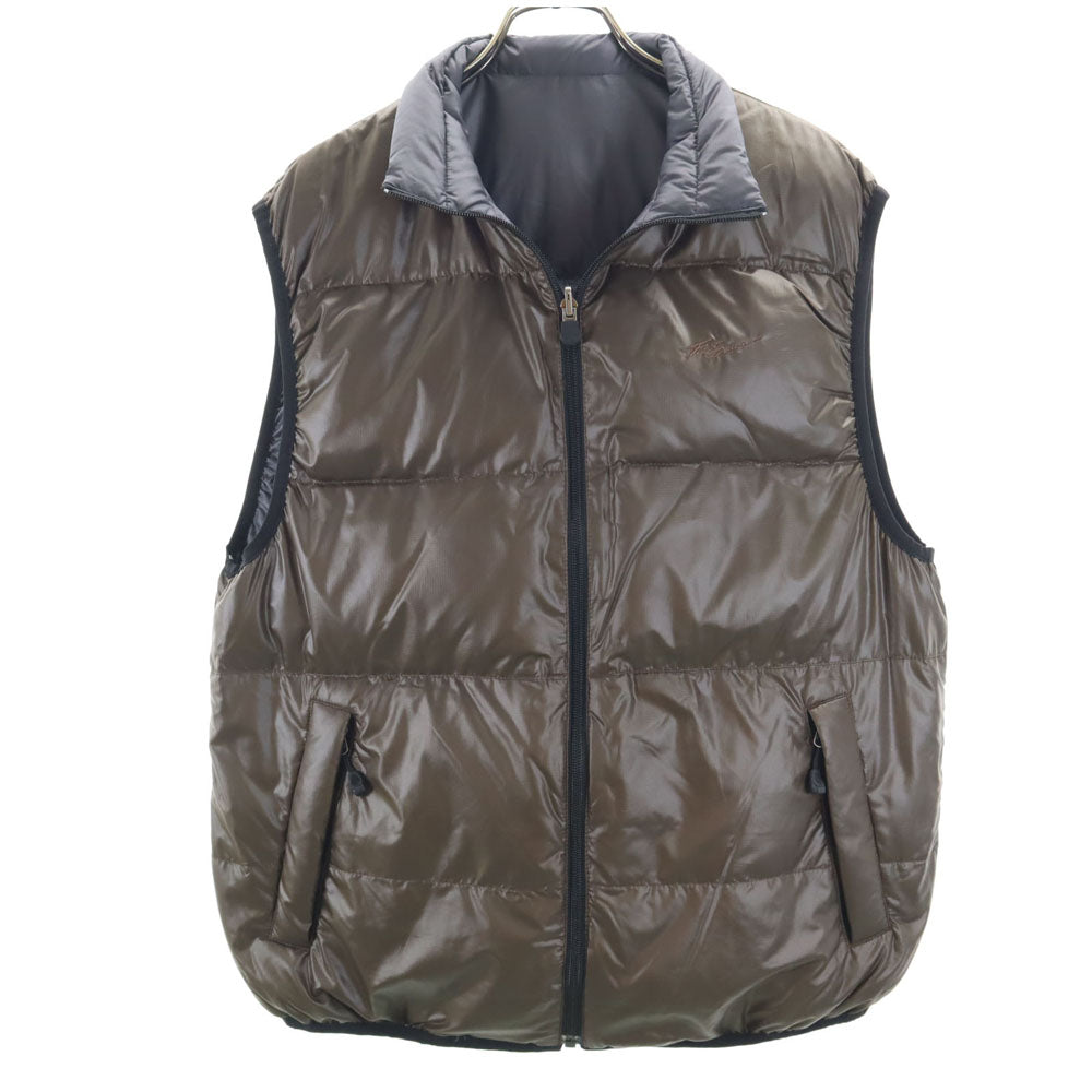 FIRSTDOWN ファーストダウン リバーシブル ダウンベスト L チャコールグレー メンズ