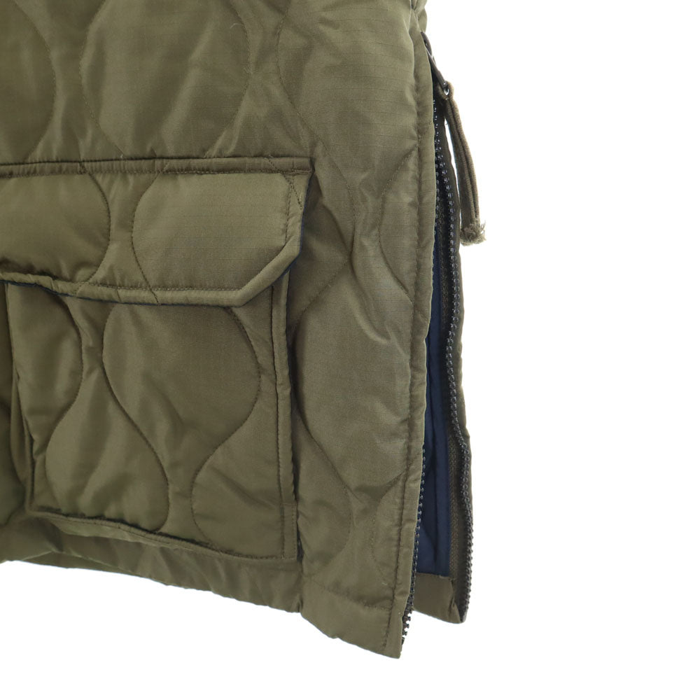 TAION タイオン キルティング ダウンジャケット XS カーキ プルオーバー メンズ