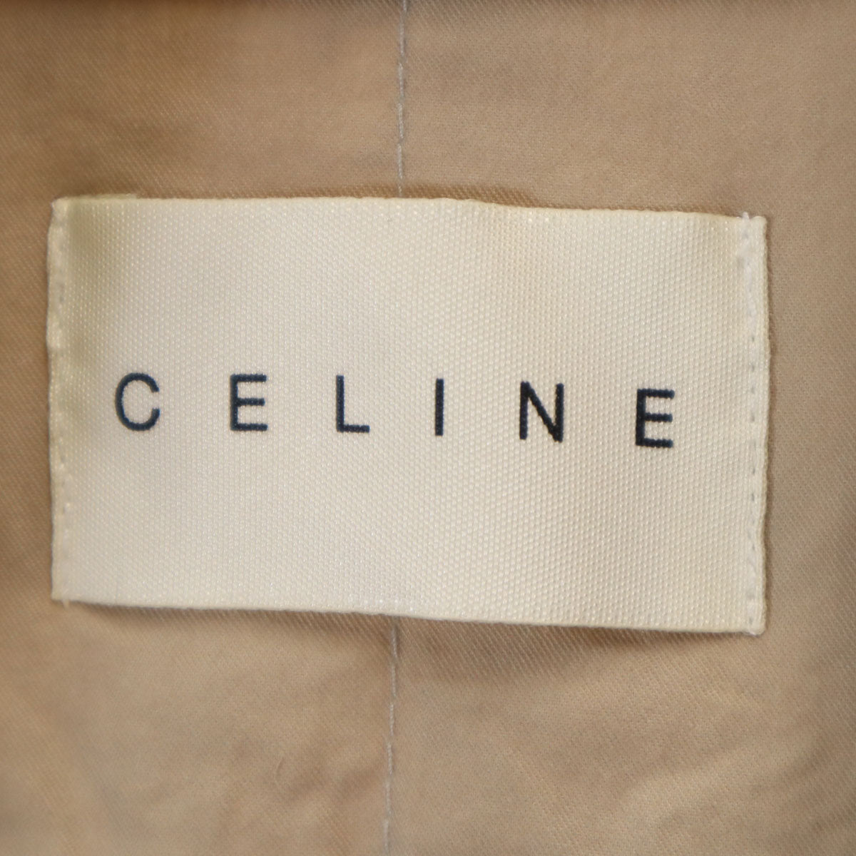 CELINE セリーヌ 西川ダウン 日本製 トリオンフ柄 ダウンベスト ベージュ メンズ