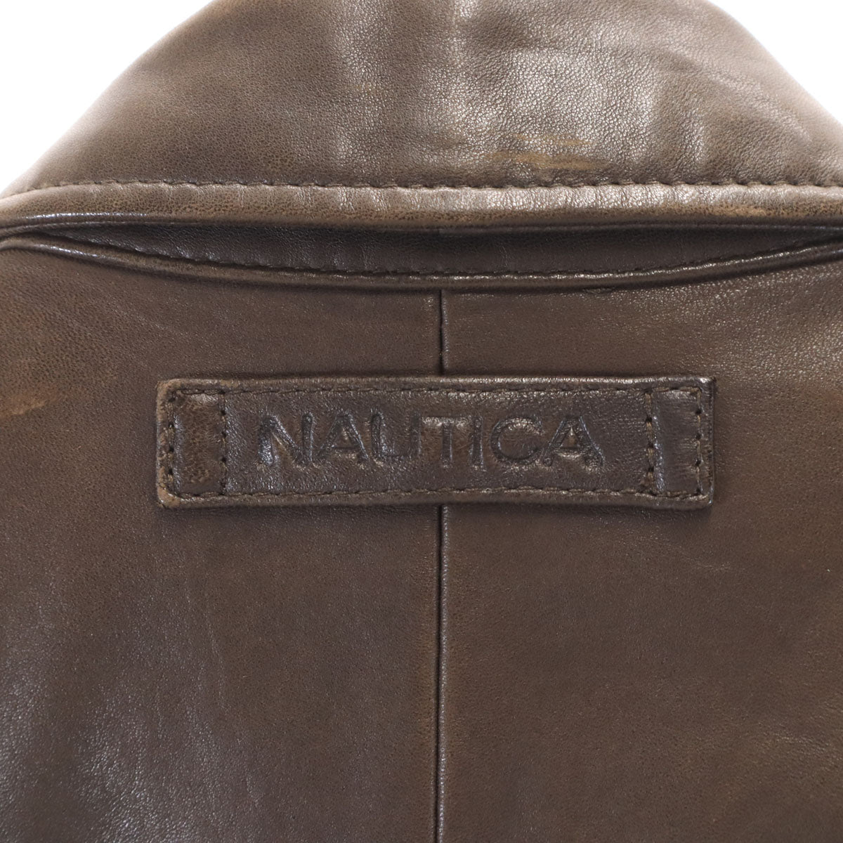 NAUTICA ノーティカ レザージャケット L ブラウン メンズ