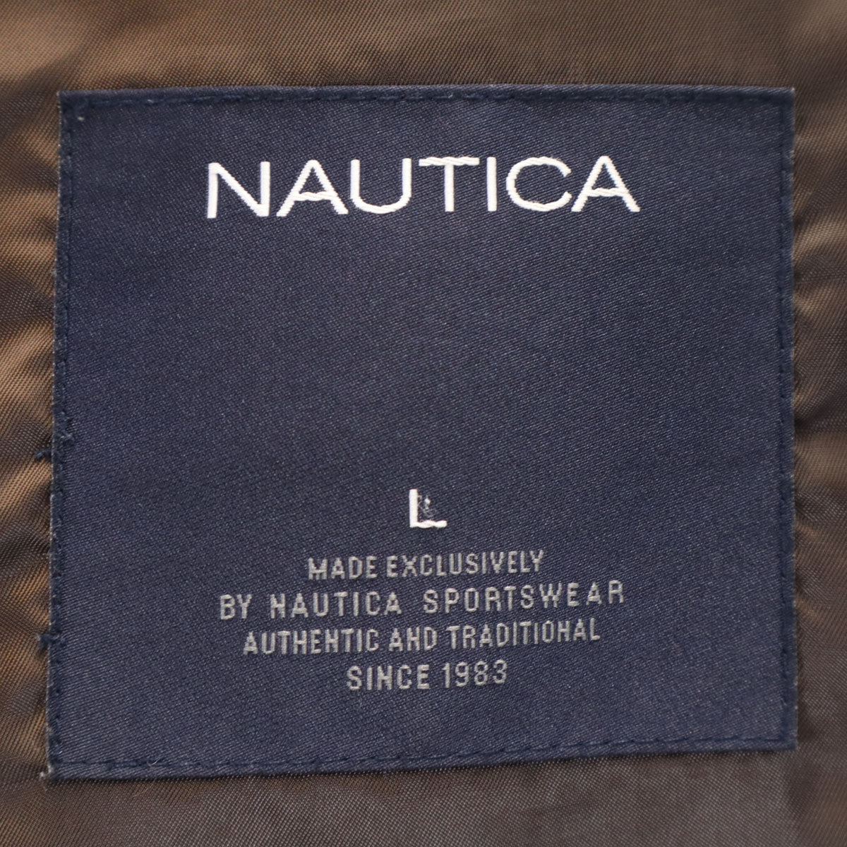 NAUTICA ノーティカ レザージャケット L ブラウン メンズ