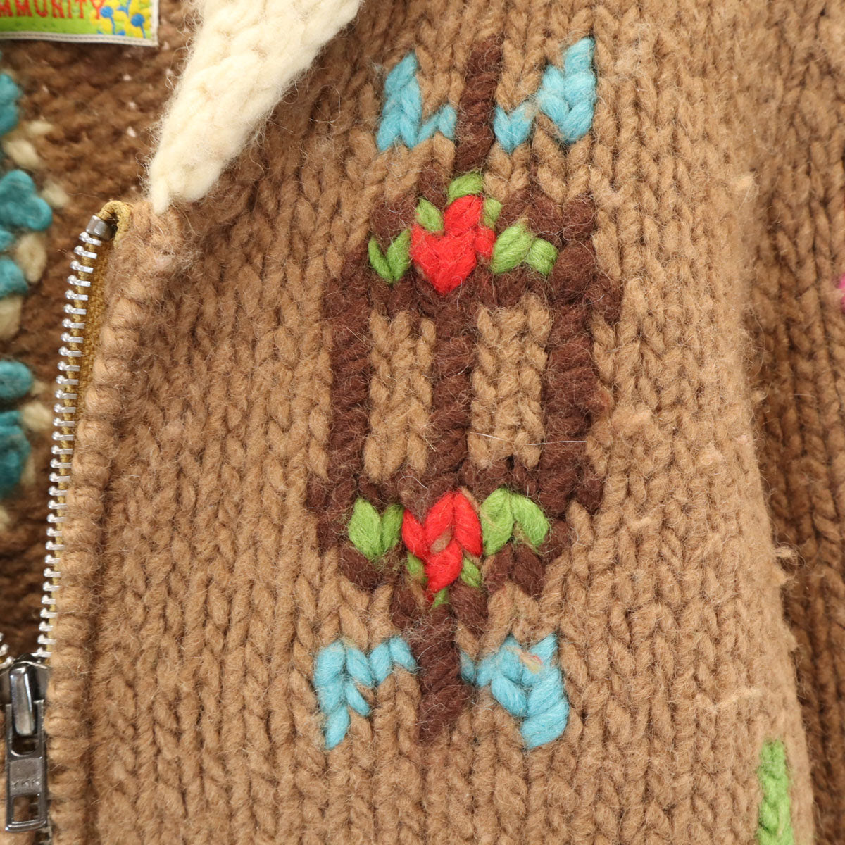 COUNTRY WEAR カントリーウェア ニットジャケット ブラウン系 オゾンコミュニティー レディース