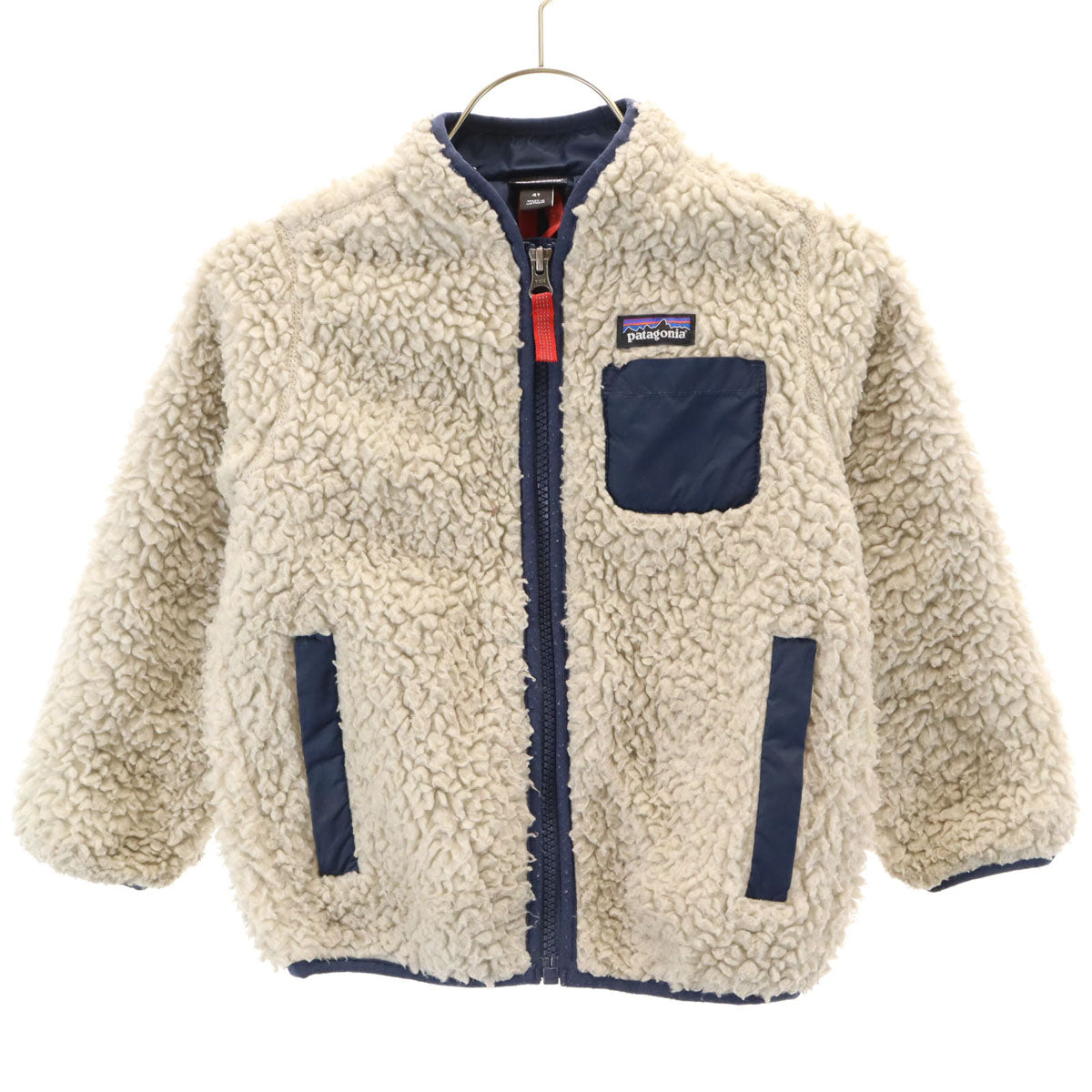 patagonia パタゴニア フリースジャケット 4T ベージュ系 アウトドア STY61025FA21 キッズ