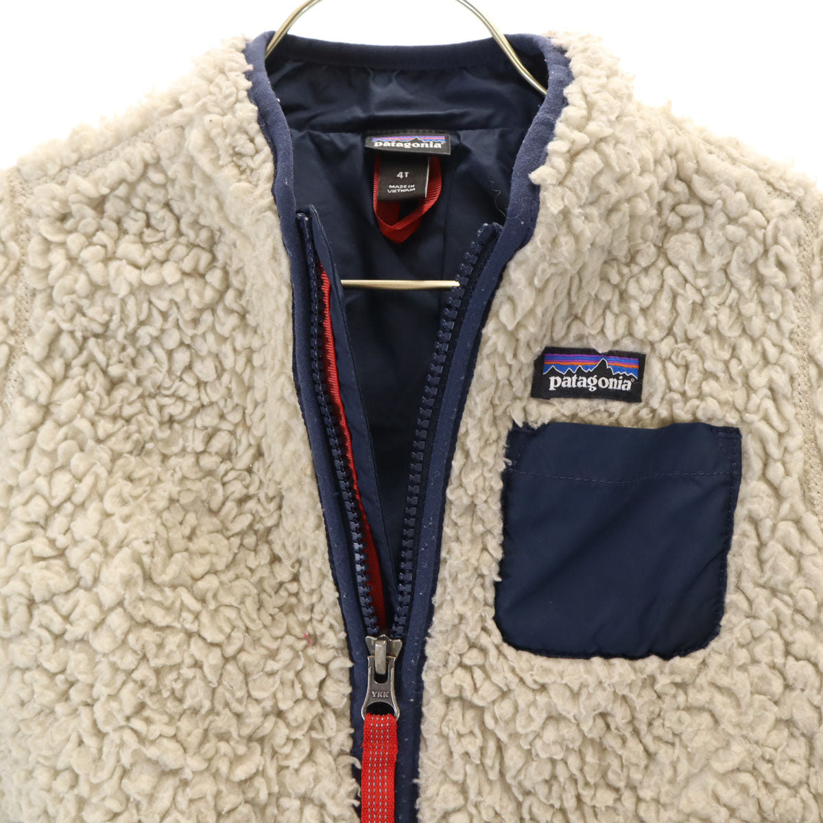 patagonia パタゴニア フリースジャケット 4T ベージュ系 アウトドア STY61025FA21 キッズ