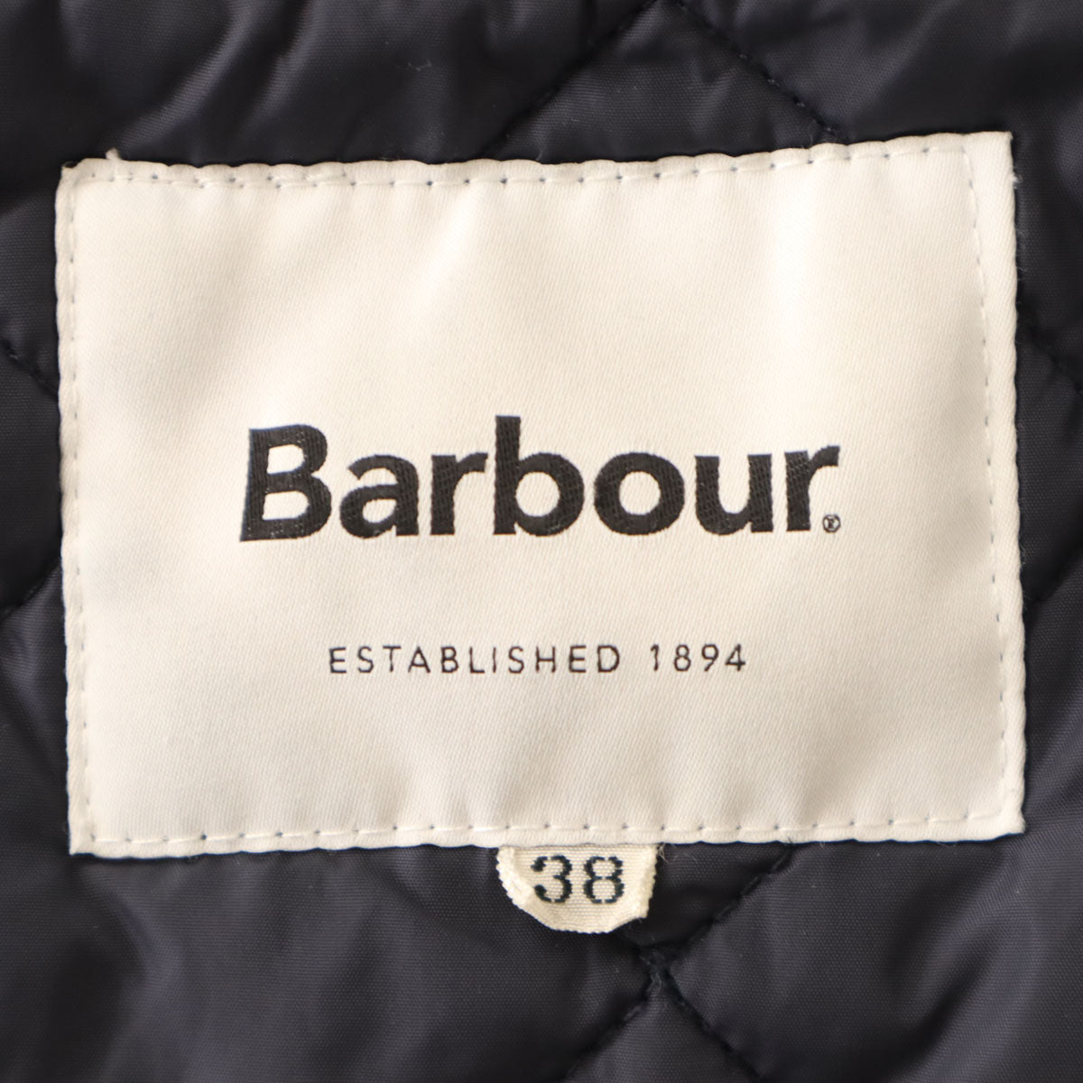 Barbour バブアー キルティング 中綿ジャケット 38 ネイビー メンズ