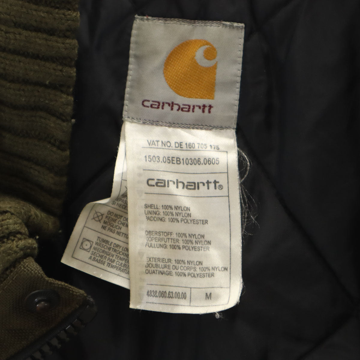 Carhartt カーハート 中綿ジャケット M カーキ メンズ