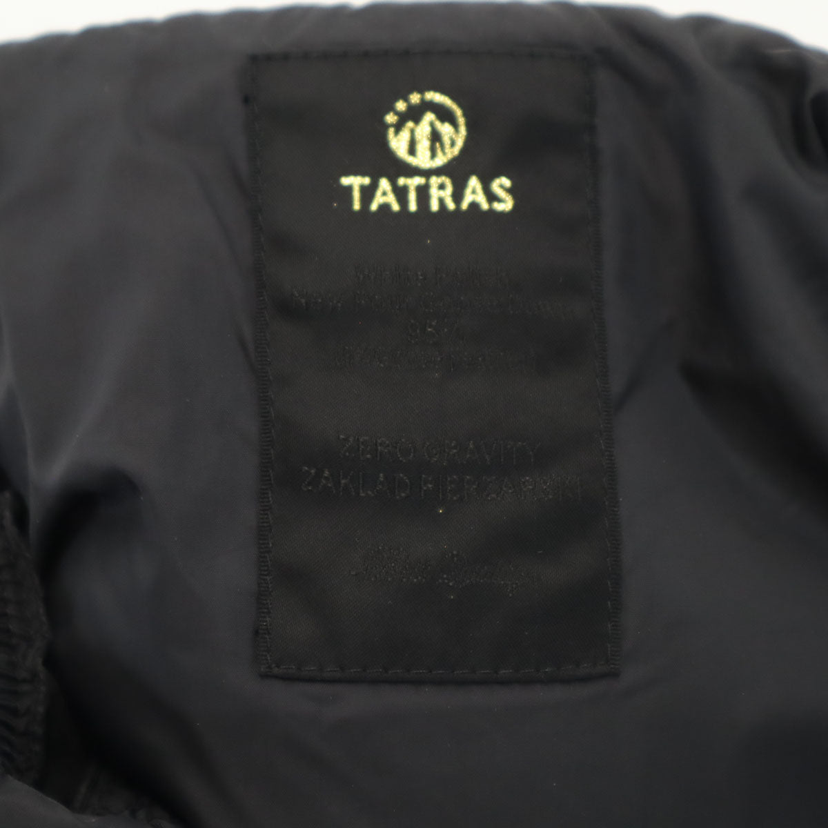 美品 TATRAS タトラス ポーランド製 チェック ファー付き ダウンベスト 34 ブラック レディース
