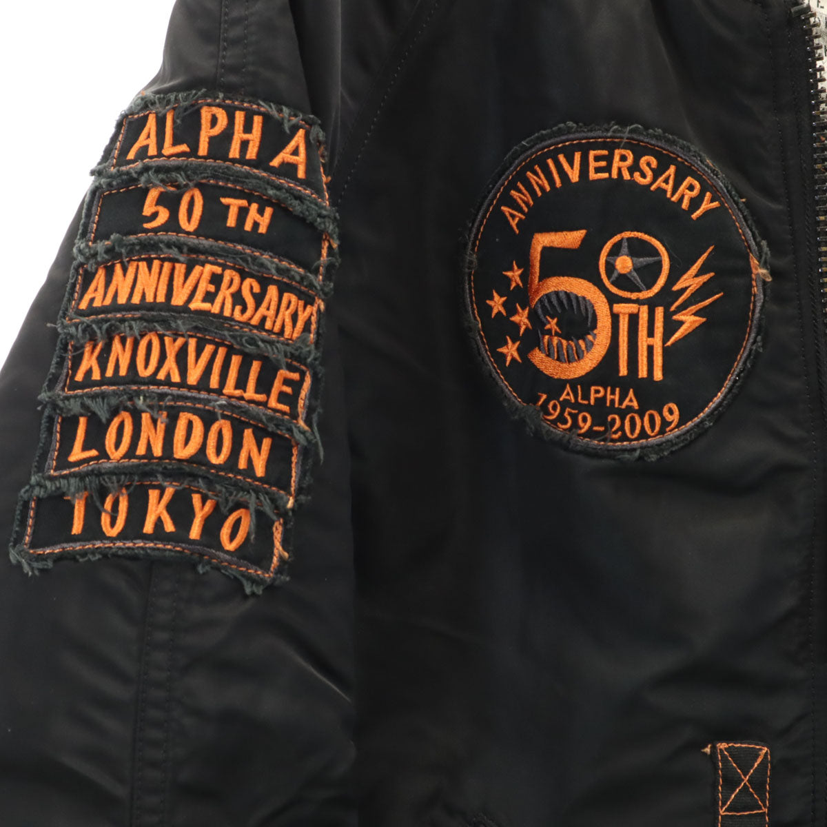 ALPHA INDUSTRIES INC アルファインダストリーズ フライトジャケット L ブラック メンズ