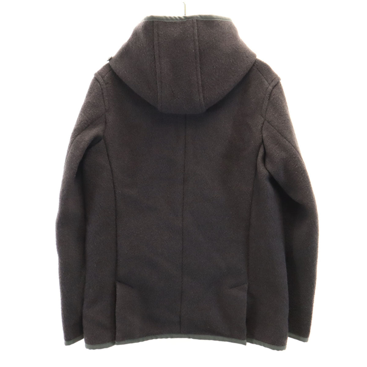 Danton ダントン 日本製 ウールモッサ シングルフード ジャケット 36 チャコールグレー レディース