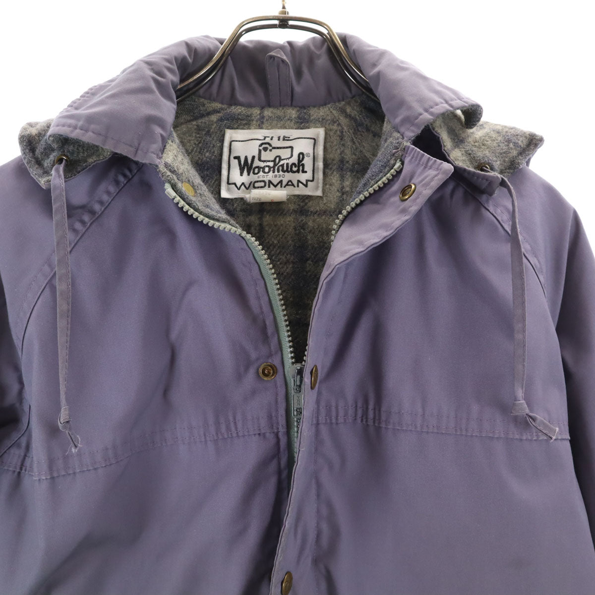 WOOLRICH WOMAN ウールリッチウーマン 70s USA製 ヴィンテージ 白タグ ジャケット S パープルグレー レディース