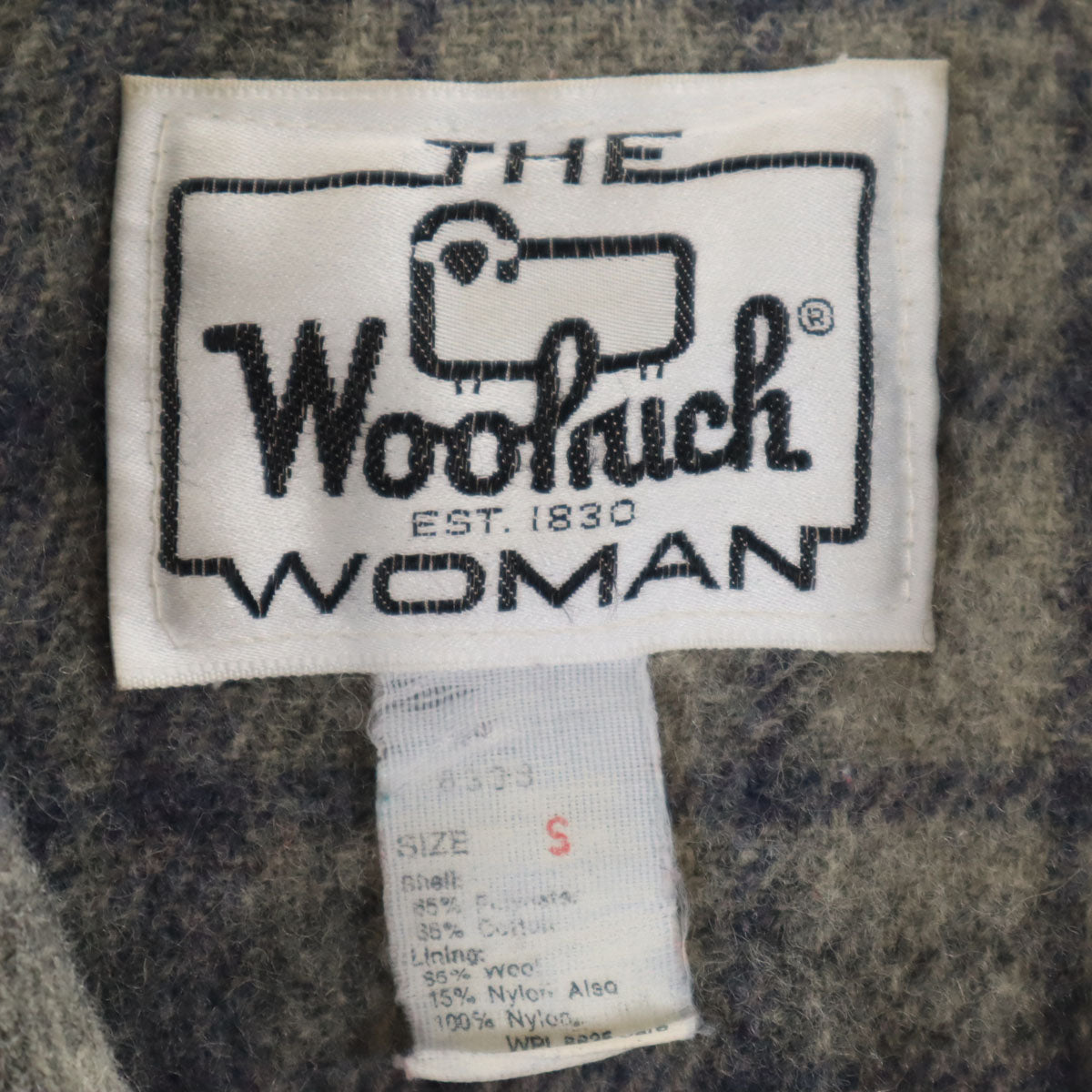 WOOLRICH WOMAN ウールリッチウーマン 70s USA製 ヴィンテージ 白タグ ジャケット S パープルグレー レディース
