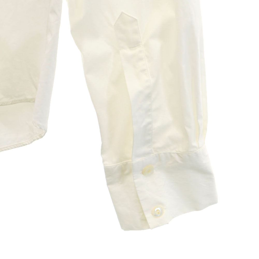 SalvatoreFerragamo サルバトーレフェラガモ イタリア製 長袖 ボタンダウンシャツ 46 ホワイト レディース