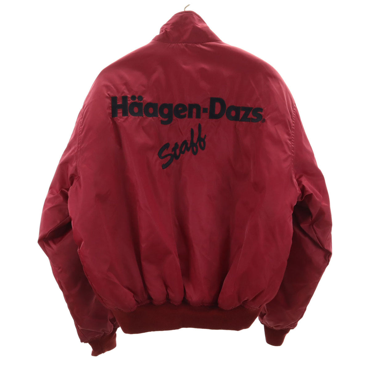 H_agen-Dazs ハーゲンダッツ スタッフ ブルゾン レッド系 中綿 企業モノ メンズ