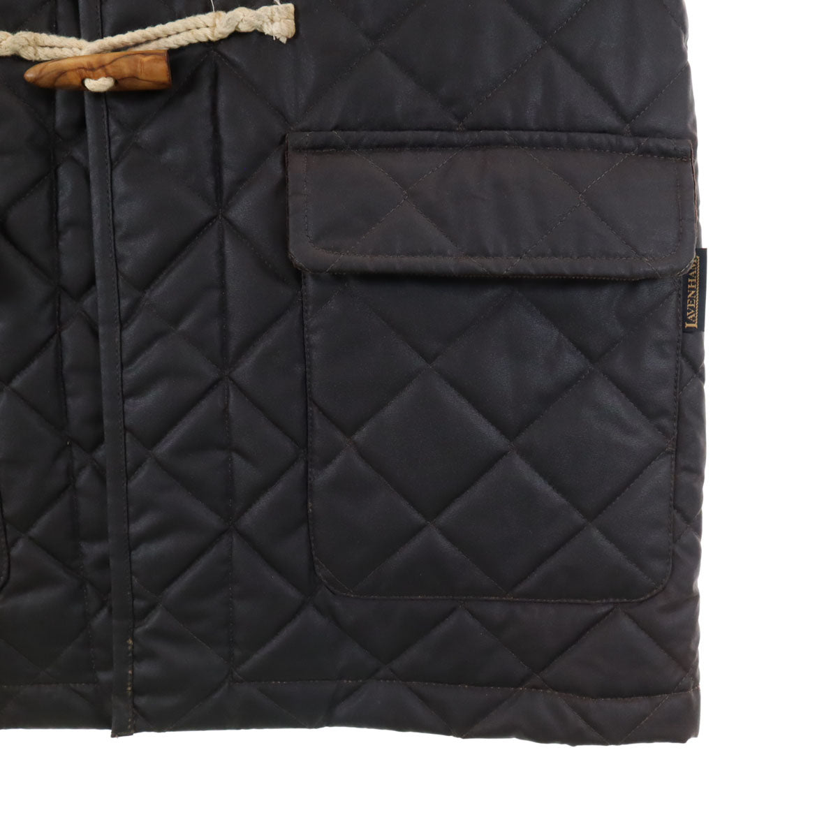 美品 LAVENHAM ラベンハム イングランド製 キルティング オイルドジャケット S ブラウン系 メンズ