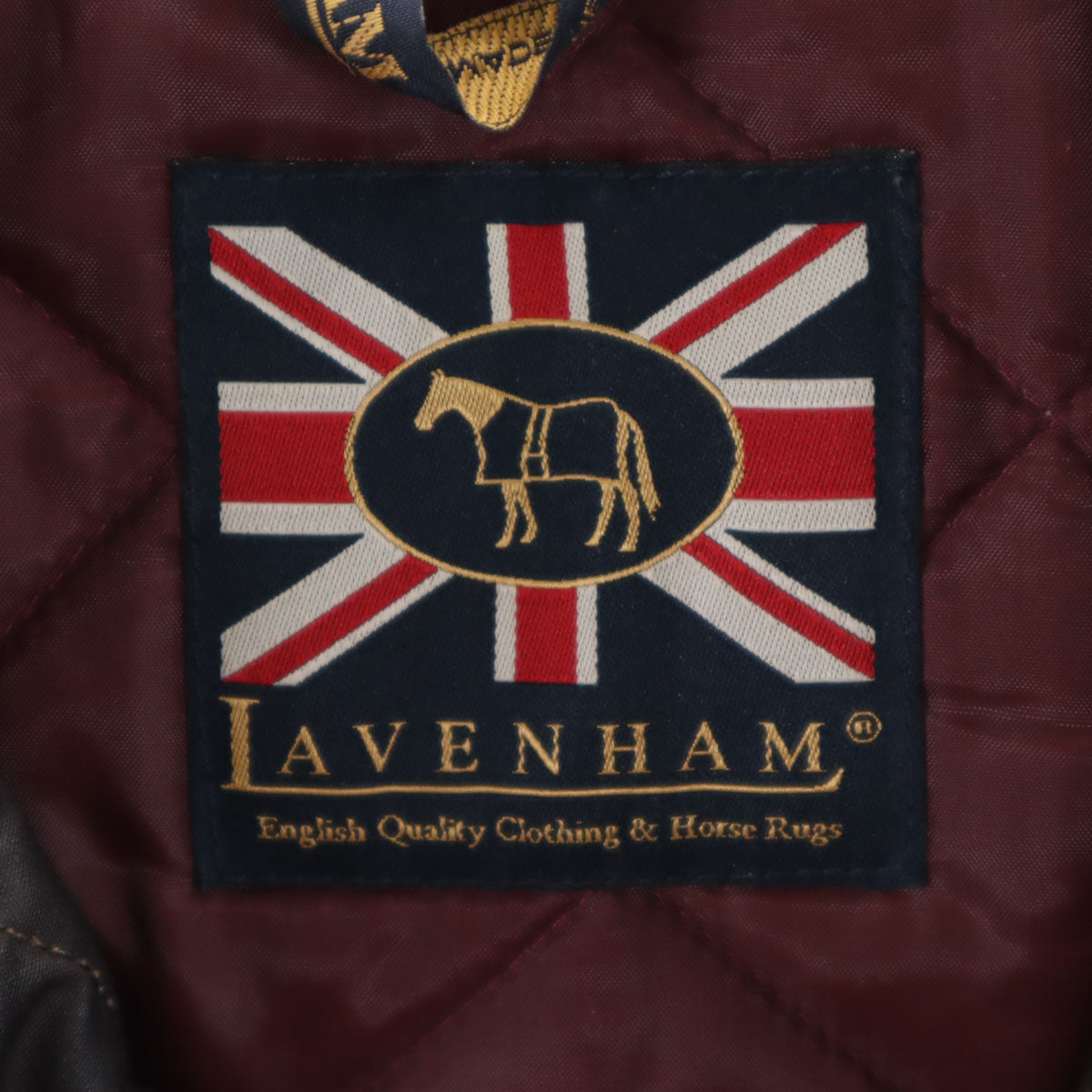 美品 LAVENHAM ラベンハム イングランド製 キルティング オイルドジャケット S ブラウン系 メンズ