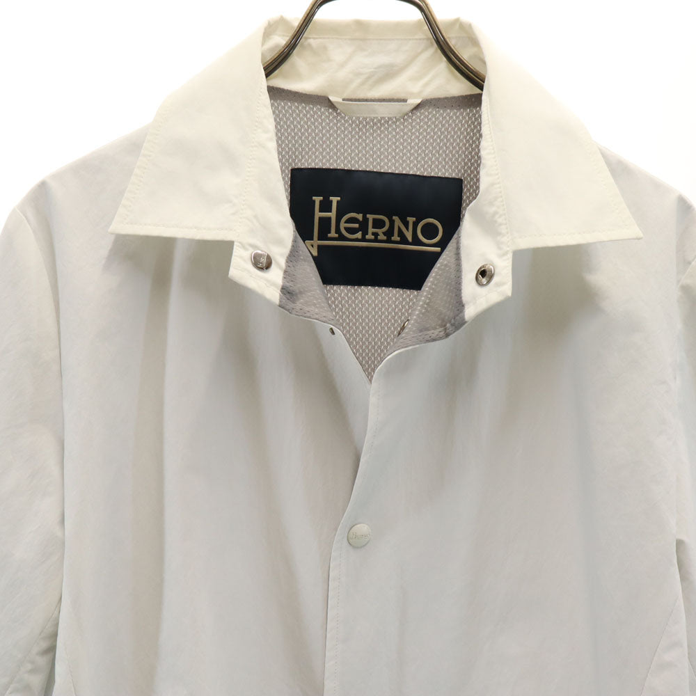 Herno ヘルノ イタリア製 長袖 コーチジャケット 48 ホワイト メンズ