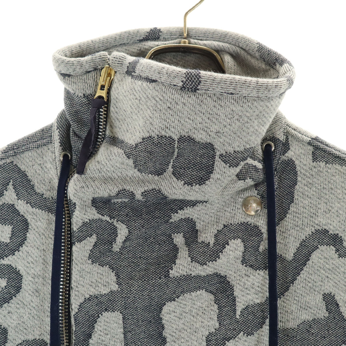 美品 Vivienne WestwoodMAN ヴィヴィアンウエストウッドマン 日本製 ニットジャケット 46 グレー メンズ