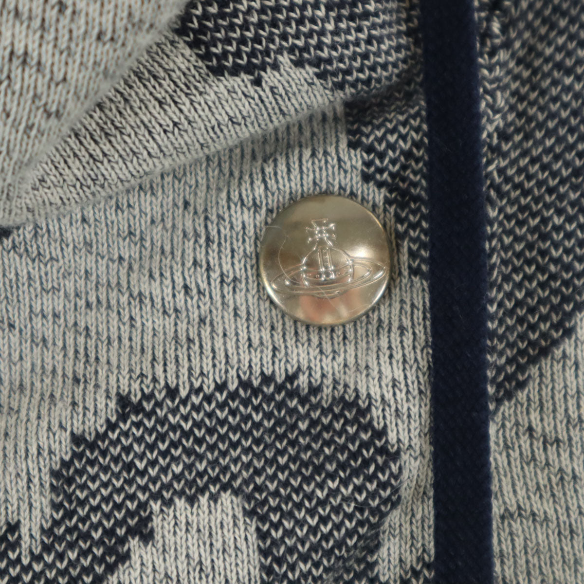 美品 Vivienne WestwoodMAN ヴィヴィアンウエストウッドマン 日本製 ニットジャケット 46 グレー メンズ