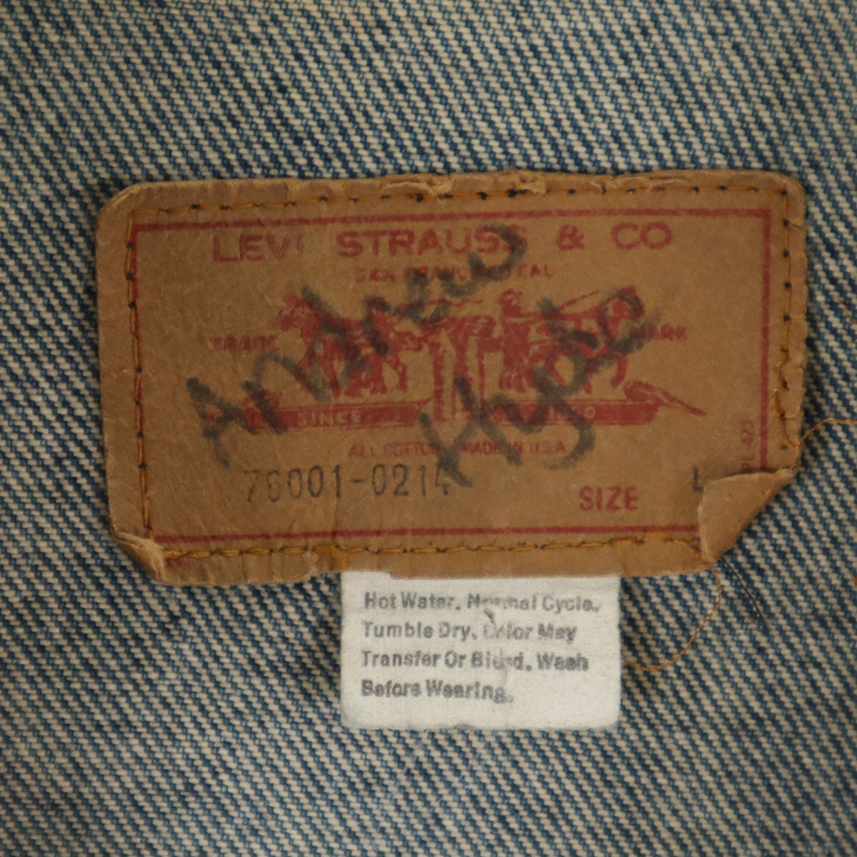 Levi's リーバイス 70s 76001-0214 ヴィンテージ デニムジャケット L ウォッシュブルー ジージャン トラッカー レディース