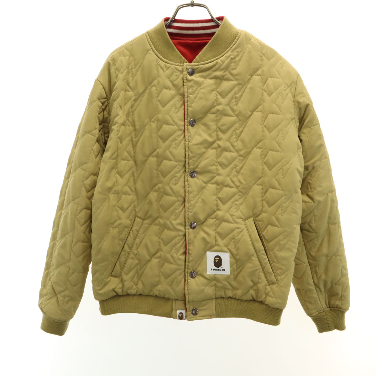 美品 A BATHING APE アベイシングエイプ リバーシブル ブルゾン S レッド系 メンズ