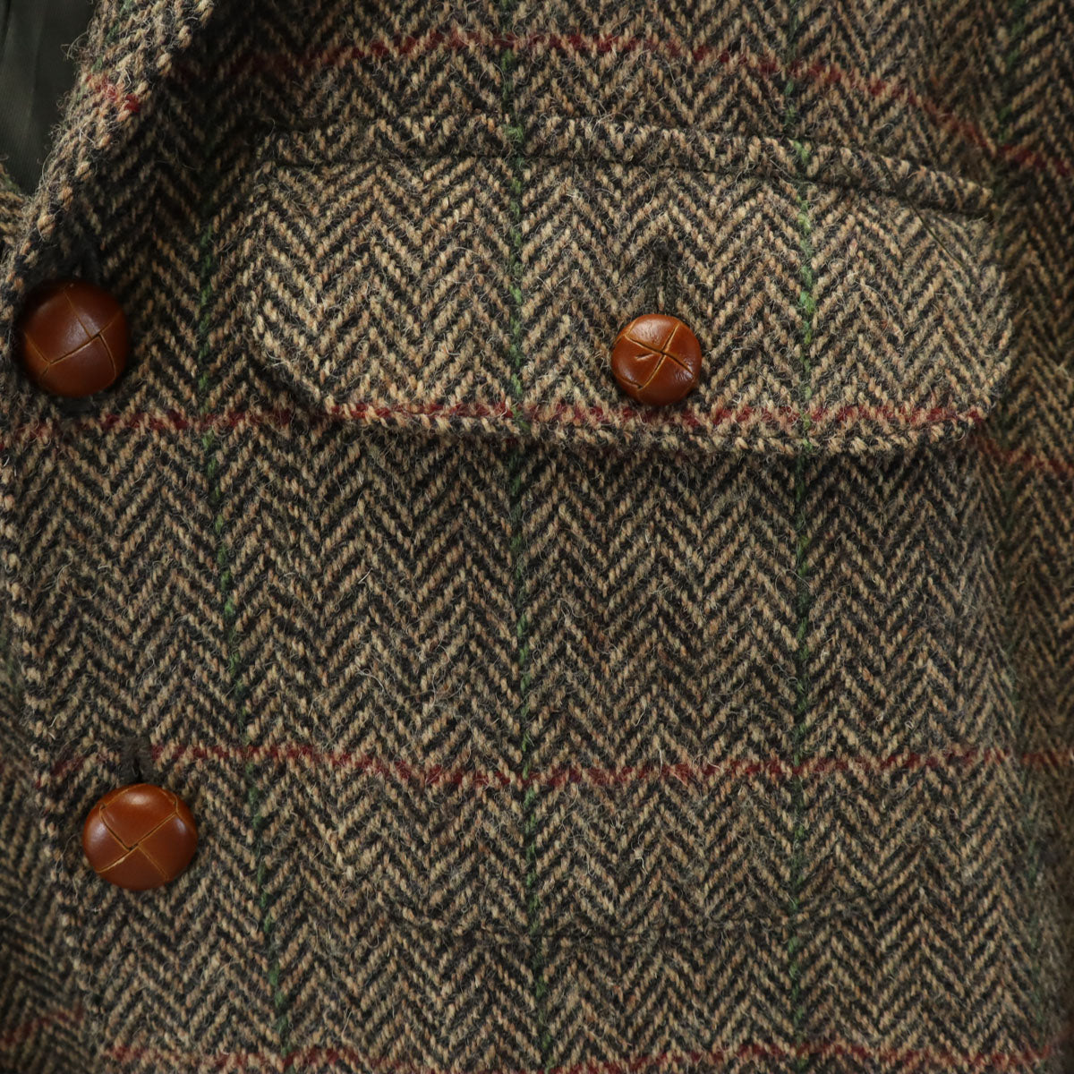 RALPH LAUREN ラルフローレン 90s オールド ヘリンボーン柄 ジャケット 8 ベージュ系 くるみボタン メンズ