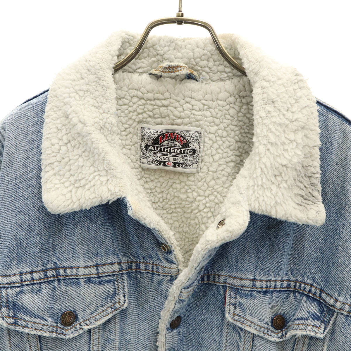 Levi's リーバイス 90s USA製 オールド ボア デニムジャケット 42 ジージャン メンズ