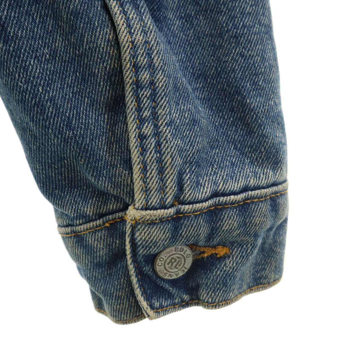POLO JEANS COMPANY RALPH LAUREN ポロジーンズカンパニーラルフローレン デニムジャケット S ウォッシュブルー ジージャン トラッカー 裏キルティング レディース