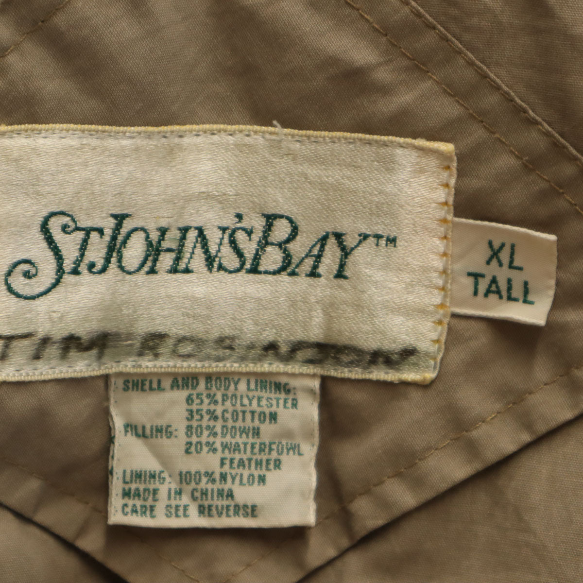 STJOHN’sBAY セントジョンズベイ 90s オールド ダウンジャケット XL ローズベージュ メンズ
