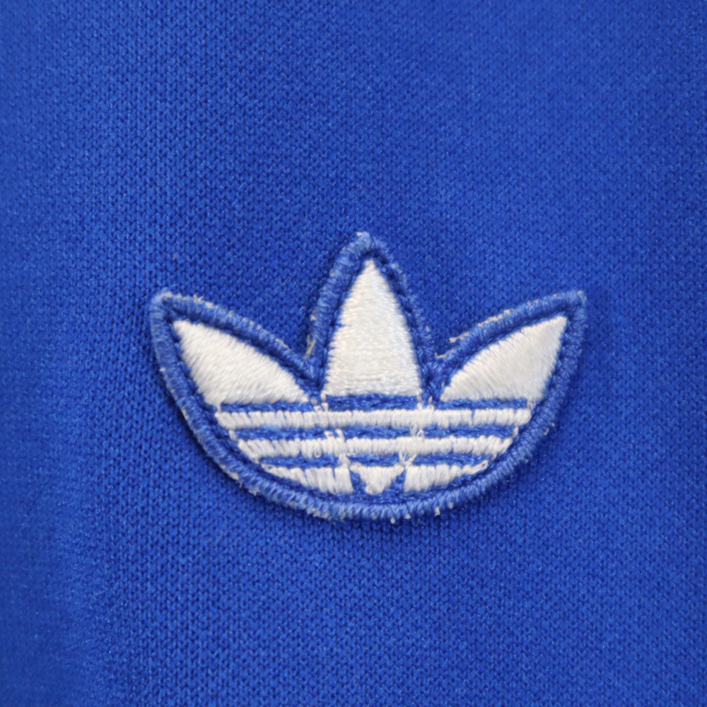 adidas アディダス 70s ヴィンテージ デサント製 トレフォイルロゴ トラックジャケット 4 ブルー メンズ