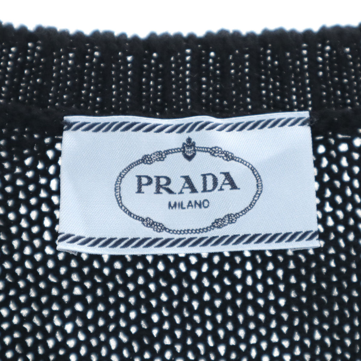 美品 PRADA プラダ 2020年 イタリア製 カシミヤブレンド Vネック ニットベスト 40 ブラック系 レディース