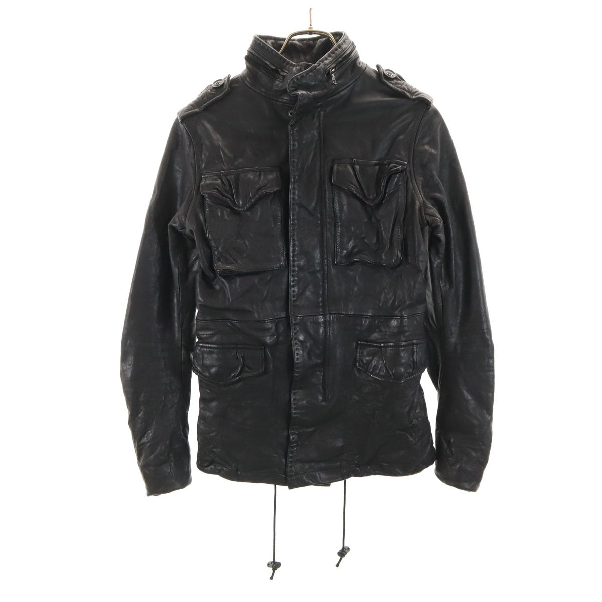 attack the mind 7 アタックザマインドセブン レザージャケット 1 ブラック ririジップ メンズ