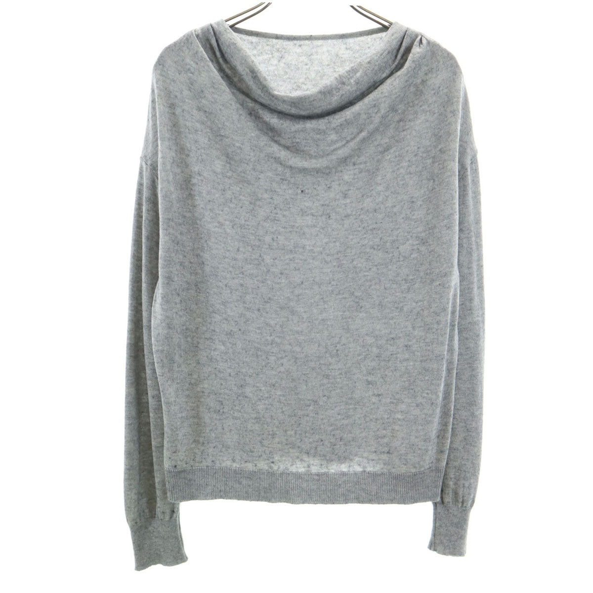 COUP DE CHANCE クードシャンス 日本製 長袖 ドレープ ニット 38 グレー レディース
