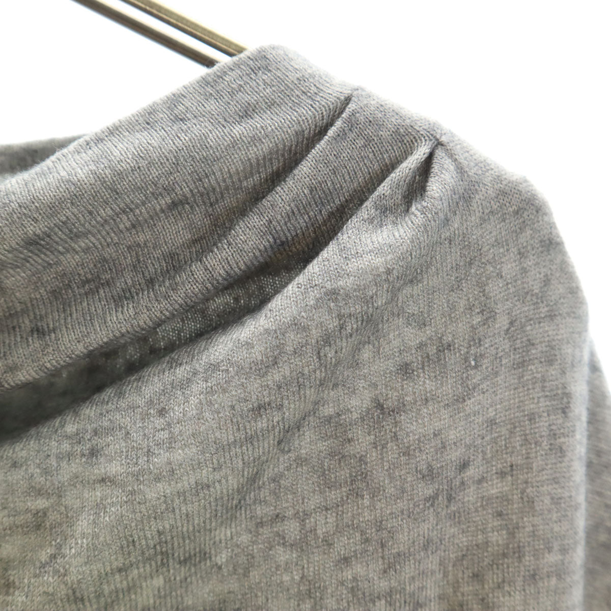 COUP DE CHANCE クードシャンス 日本製 長袖 ドレープ ニット 38 グレー レディース