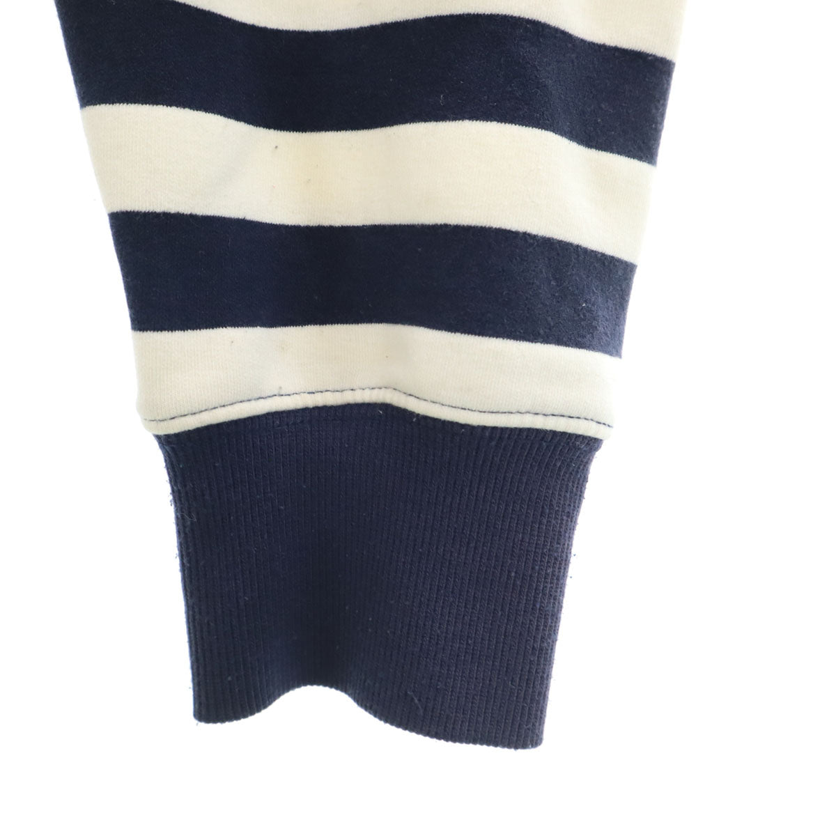 goslow caravan ゴースローキャラバン ボーダー柄 長袖 ジップパーカー 3 ネイビー メンズ