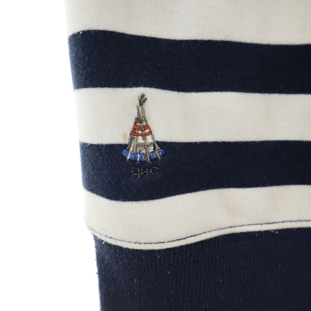 goslow caravan ゴースローキャラバン ボーダー柄 長袖 ジップパーカー 3 ネイビー メンズ