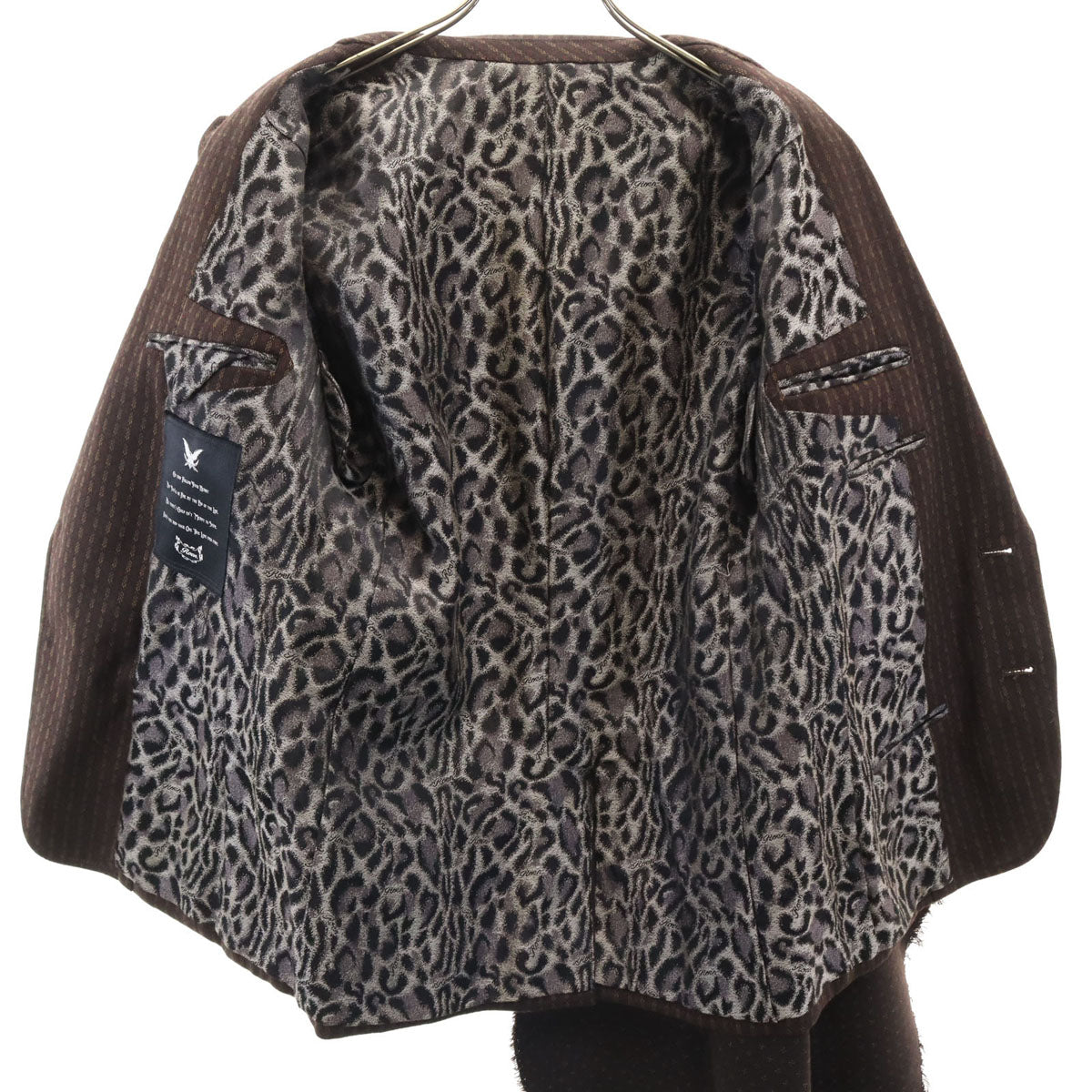 ROEN ロエン 日本製 アシメ切替 テーラードジャケット 46 ブラウン系 メンズ