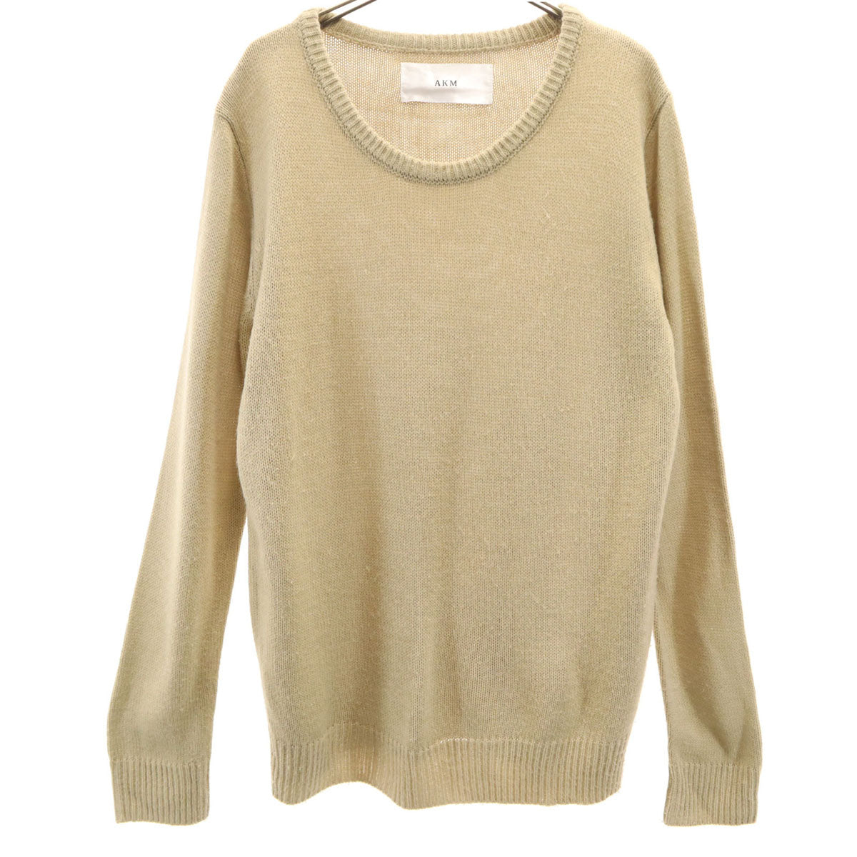 AKM エイケイエム 長袖 セーター M ベージュ ニット メンズ