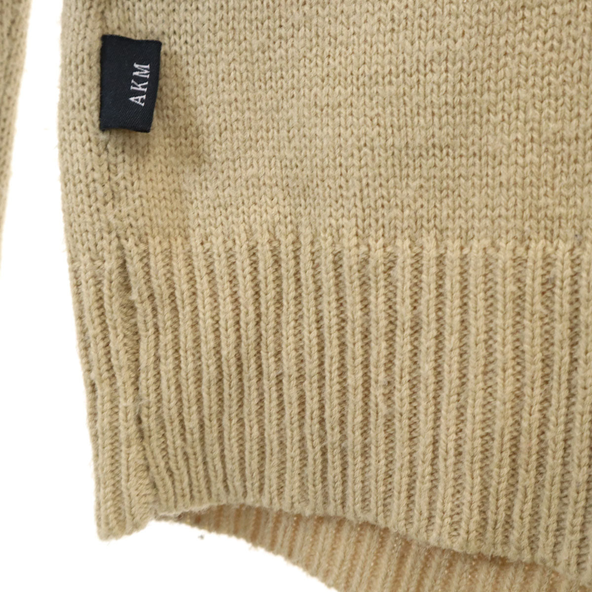 AKM エイケイエム 長袖 セーター M ベージュ ニット メンズ