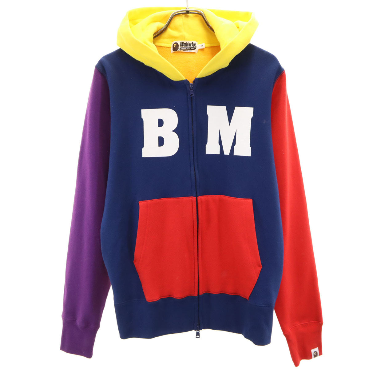 A BATHING APE アベイシングエイプ 長袖 ジップパーカー S ブルー メンズ