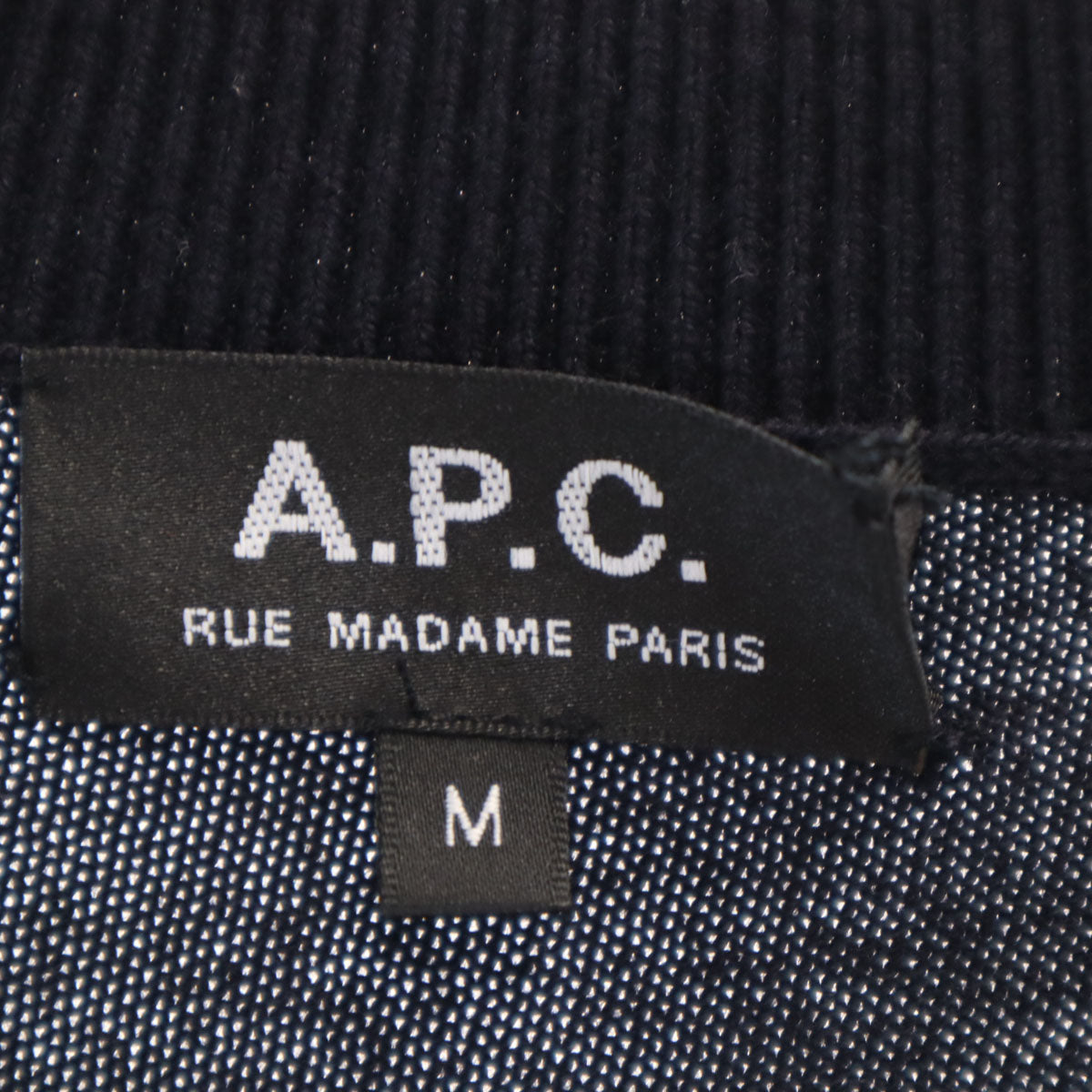 A.P.C. アーペーセー 長袖 セーター M ネイビー系 ニット メンズ