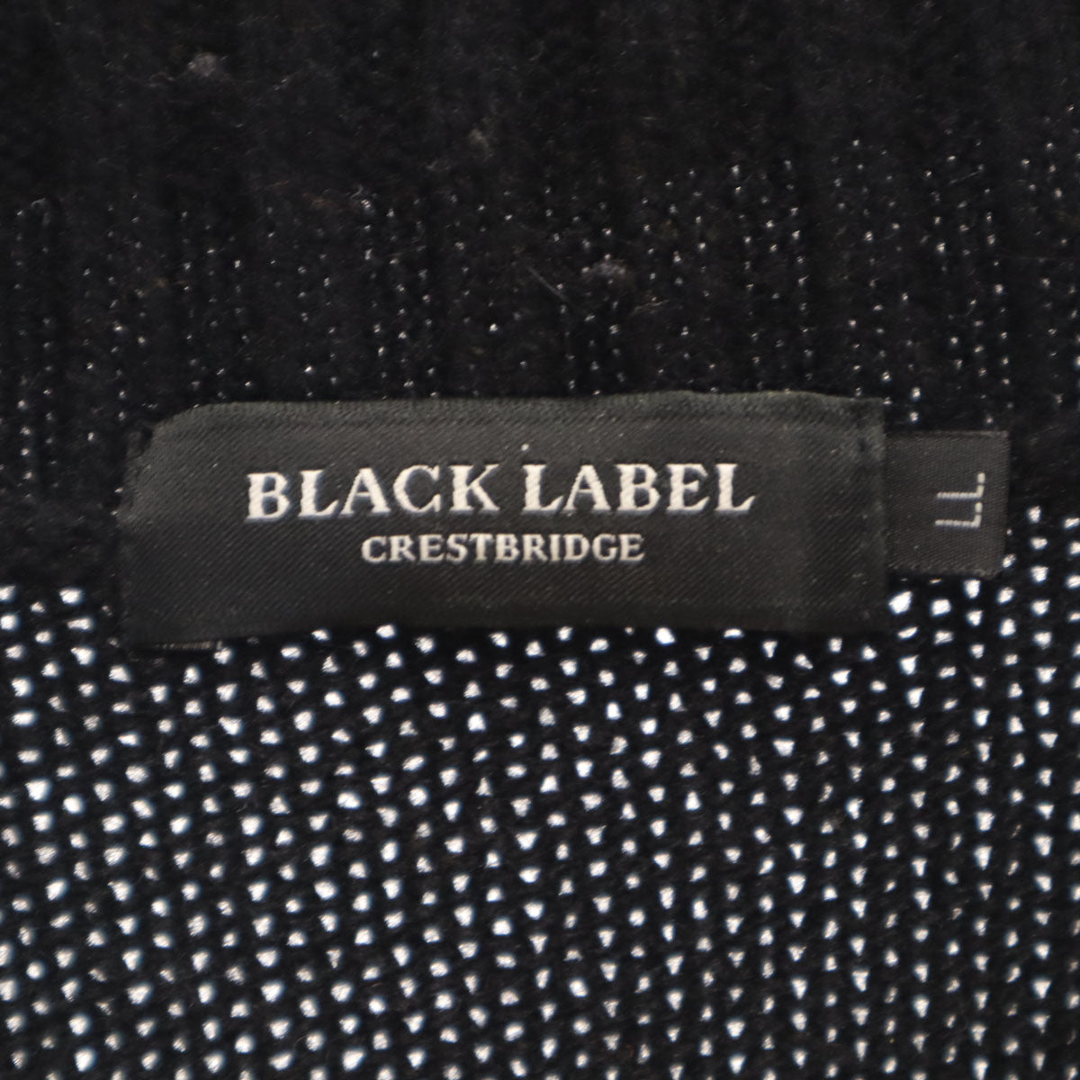 BLACK LABEL CRESTBRIDGE ブラックレーベルクレストブリッジ アーガイル柄 長袖 タートルネック セーター LL ブラック ニット メンズ