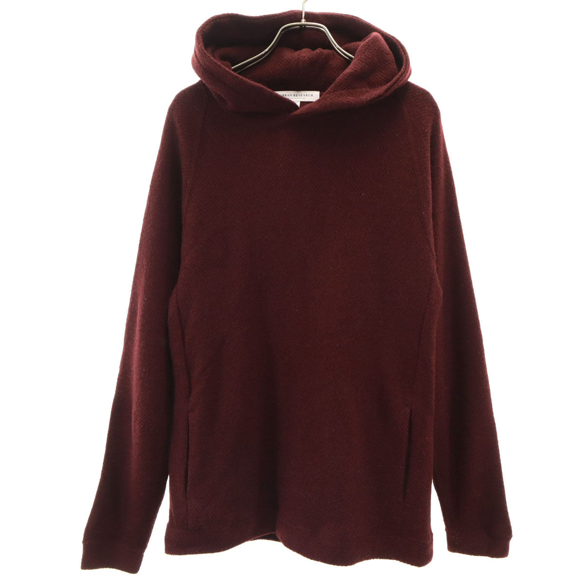 URBAN RESEARCH アーバンリサーチ 日本製 長袖 ニット パーカー M ボルドー メンズ