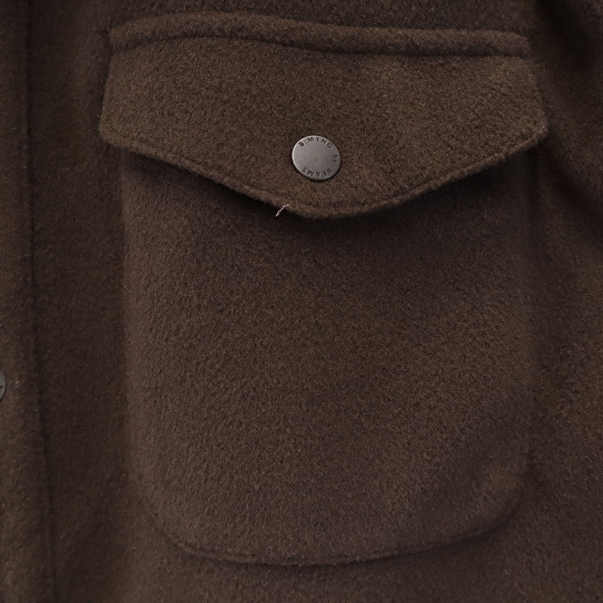 美品 B:MING by BEAMS ビーミングバイビームス ハイブリッドメルトン ワイド CPO ジャケット L ブラウン メンズ