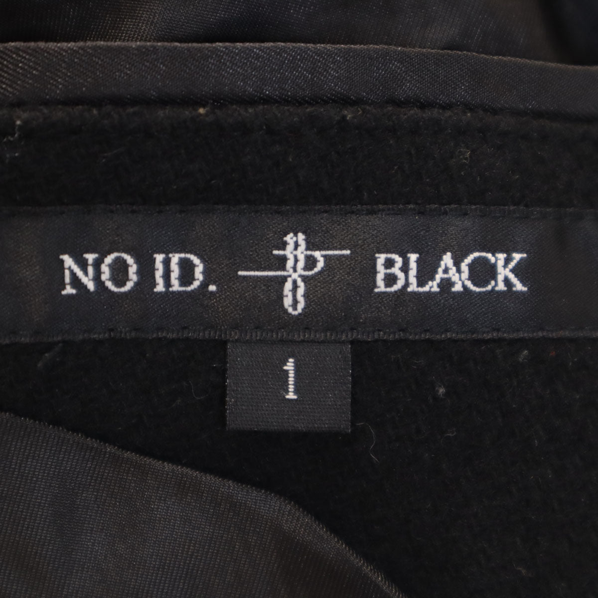 NO ID. BLACK ノーアイディーブラック メルトン ダブルライダースジャケット 1 ブラック メンズ