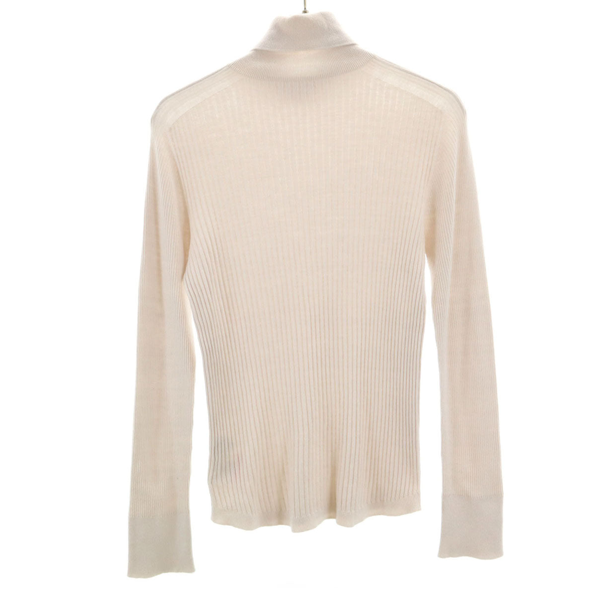 INED イネド 日本製 長袖 タートルネック リブ ニット 11 ベージュ セーター レディース