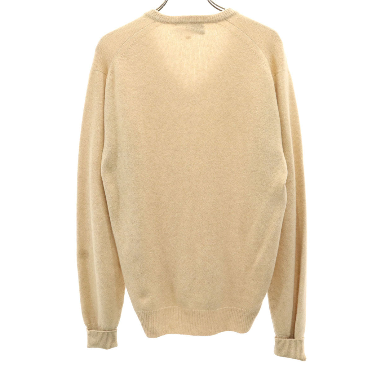 austin REED オースチン リード スコットランド製 カシミヤ100％ 長袖 Vネック セーター 38 ベージュ ニット メンズ