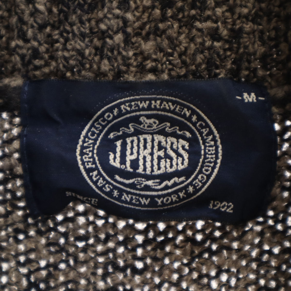 美品 J.PRESS ジェイプレス 長袖 タートルネック セーター M グレー ニット メンズ